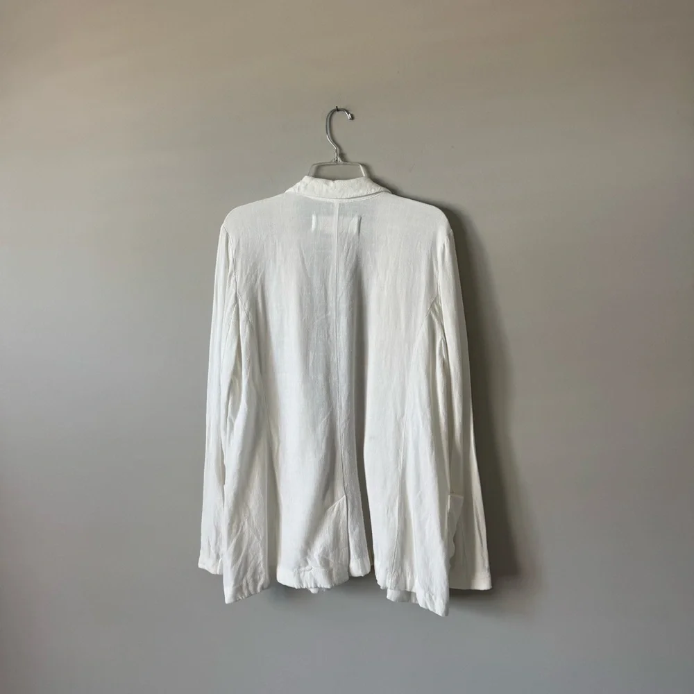 Treasure & Bond Bouncy Oversized Linen Cotton Blend Blazer Top - Picture 5 of 7